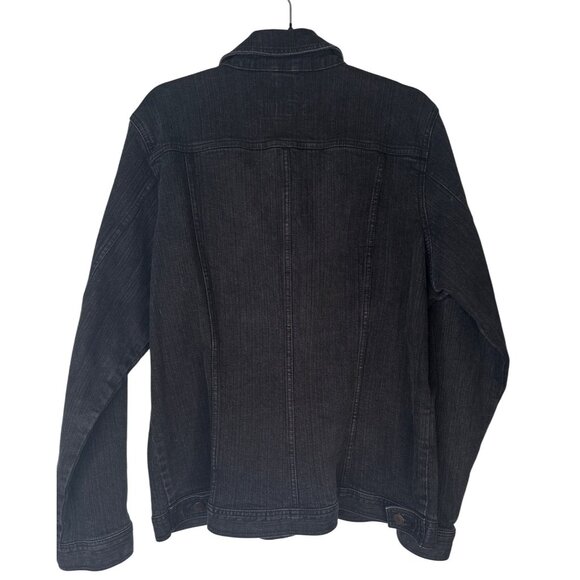 Eddie Bauer Black Jean Jacket xl tall - Picture 2 of 13